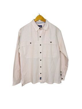 Patagonia‎ Mens Check Pattern Orange & Blue Button-Up Shirt Size M